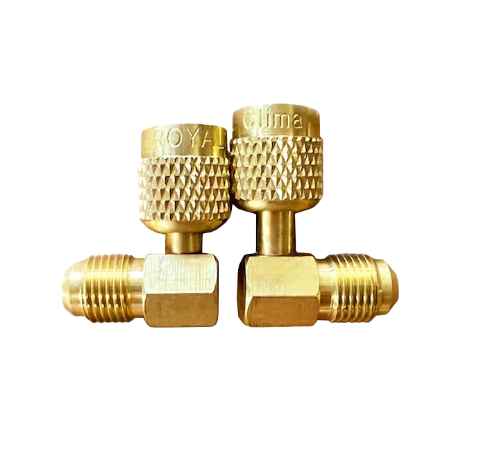 Переходник LAMPRECHT угловой 90°; 5/16"Mх1/4"F, с R410А на R22, упак. 2 шт. LT-AD78